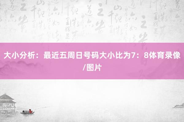 大小分析：最近五周日号码大小比为7：8体育录像/图片