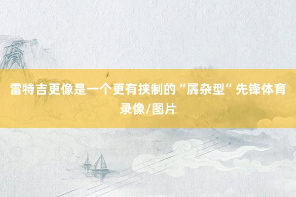雷特吉更像是一个更有挟制的“羼杂型”先锋体育录像/图片