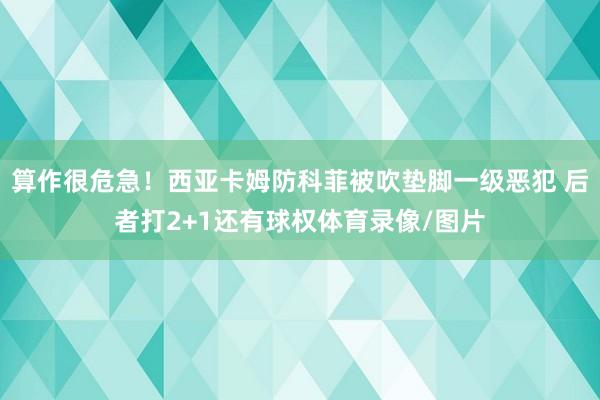 算作很危急!西亚卡姆防科菲被吹垫脚一级恶犯 后者打2+1还有球权体育录像/图片