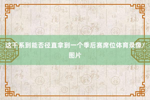 这干系到能否径直拿到一个季后赛席位体育录像/图片