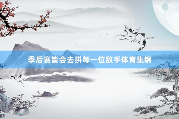 季后赛皆会去拼每一位敌手体育集锦