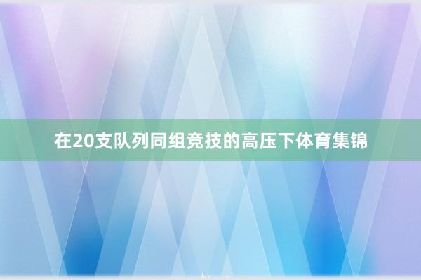 在20支队列同组竞技的高压下体育集锦