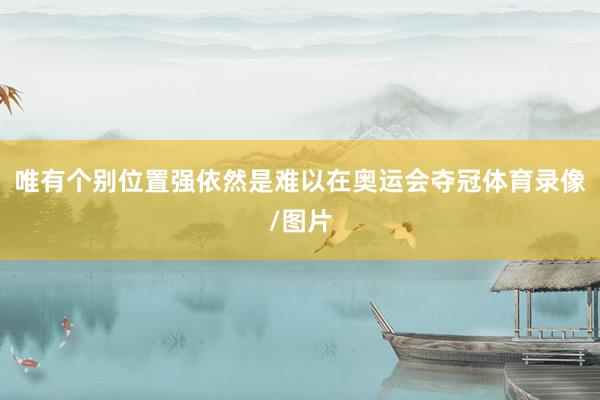 唯有个别位置强依然是难以在奥运会夺冠体育录像/图片