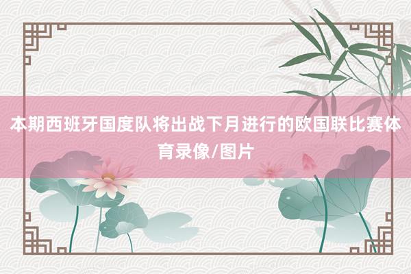 本期西班牙国度队将出战下月进行的欧国联比赛体育录像/图片