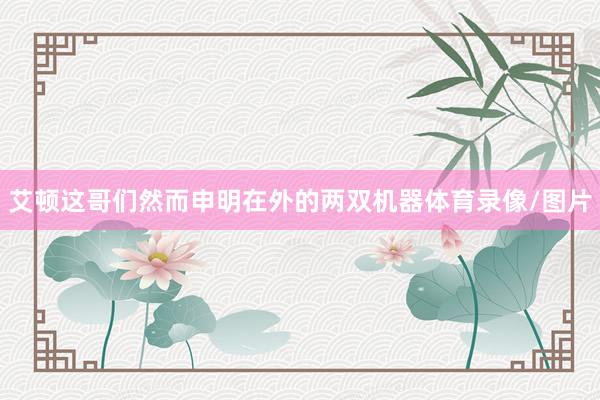 艾顿这哥们然而申明在外的两双机器体育录像/图片