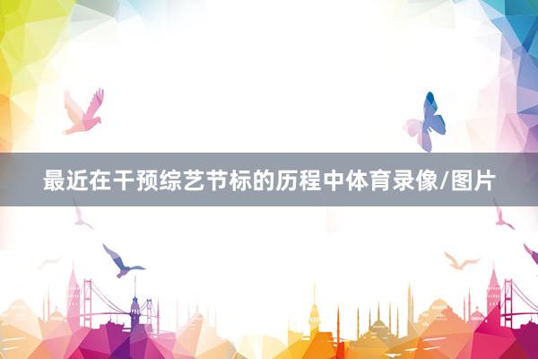 最近在干预综艺节标的历程中体育录像/图片