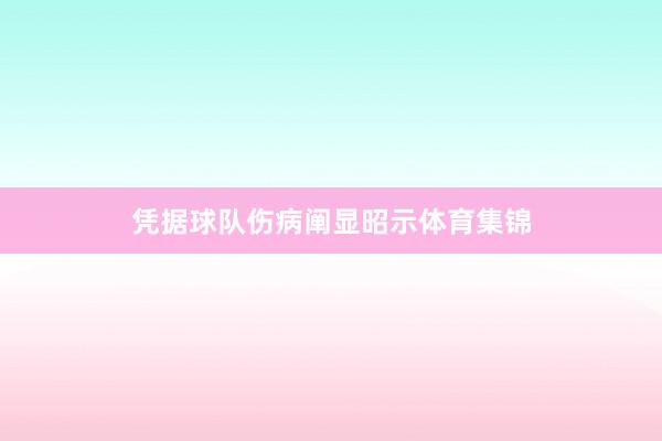 凭据球队伤病阐显昭示体育集锦