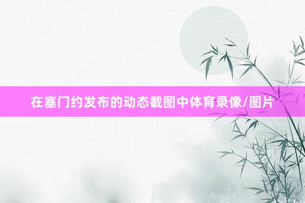 在塞门约发布的动态截图中体育录像/图片