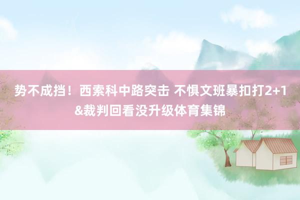 势不成挡！西索科中路突击 不惧文班暴扣打2+1&裁判回看没升级体育集锦