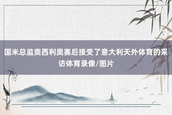 国米总监奥西利奥赛后接受了意大利天外体育的采访体育录像/图片