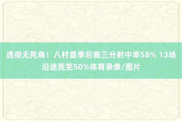 透彻无死角！八村塁季后赛三分射中率58% 13场沿途荒芜50%体育录像/图片