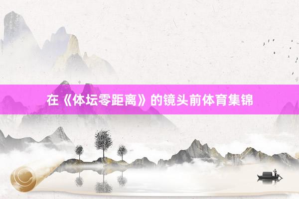 在《体坛零距离》的镜头前体育集锦